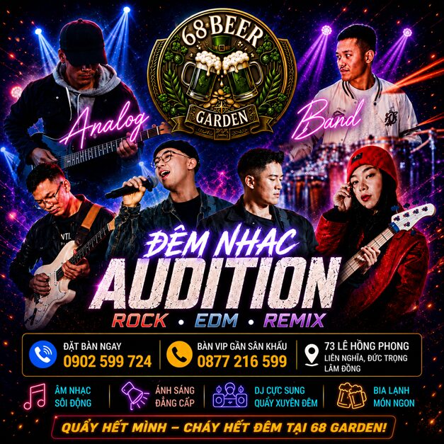 Avatar Đêm Nhạc Audition Night tại Band Analog 68 Garden