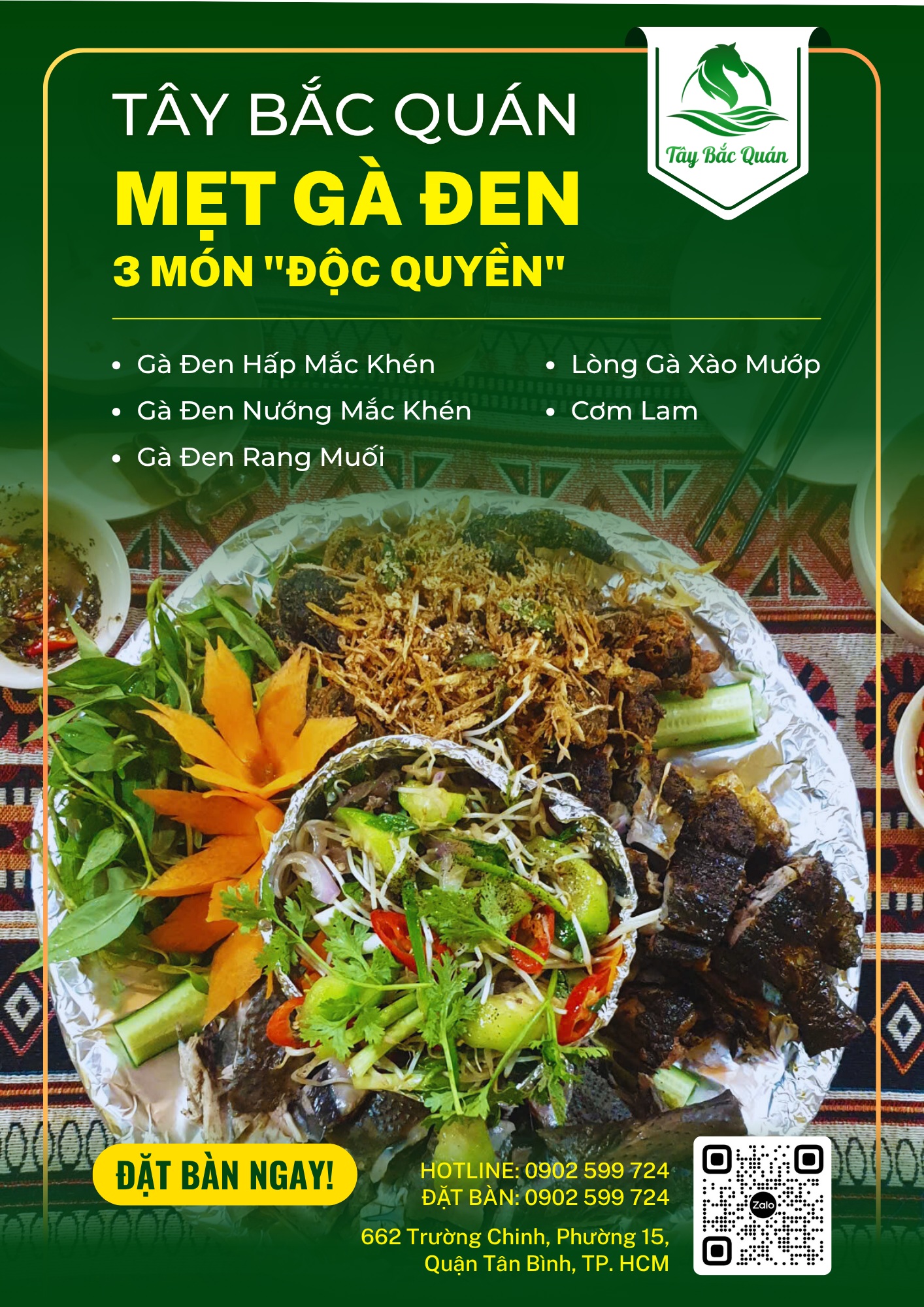 Mẹt Gà Đen 3 Món Tây Bắc Quán Tân Bình
