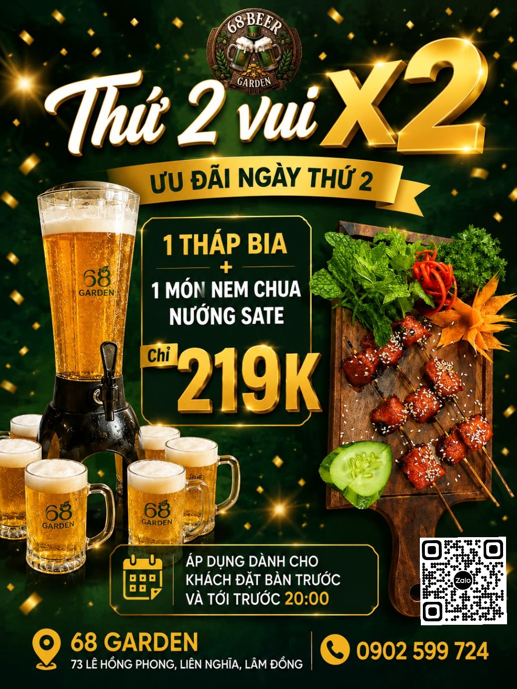 Banner Dọc Event Tháp Bia 68 Garden Tặng Thứ 2