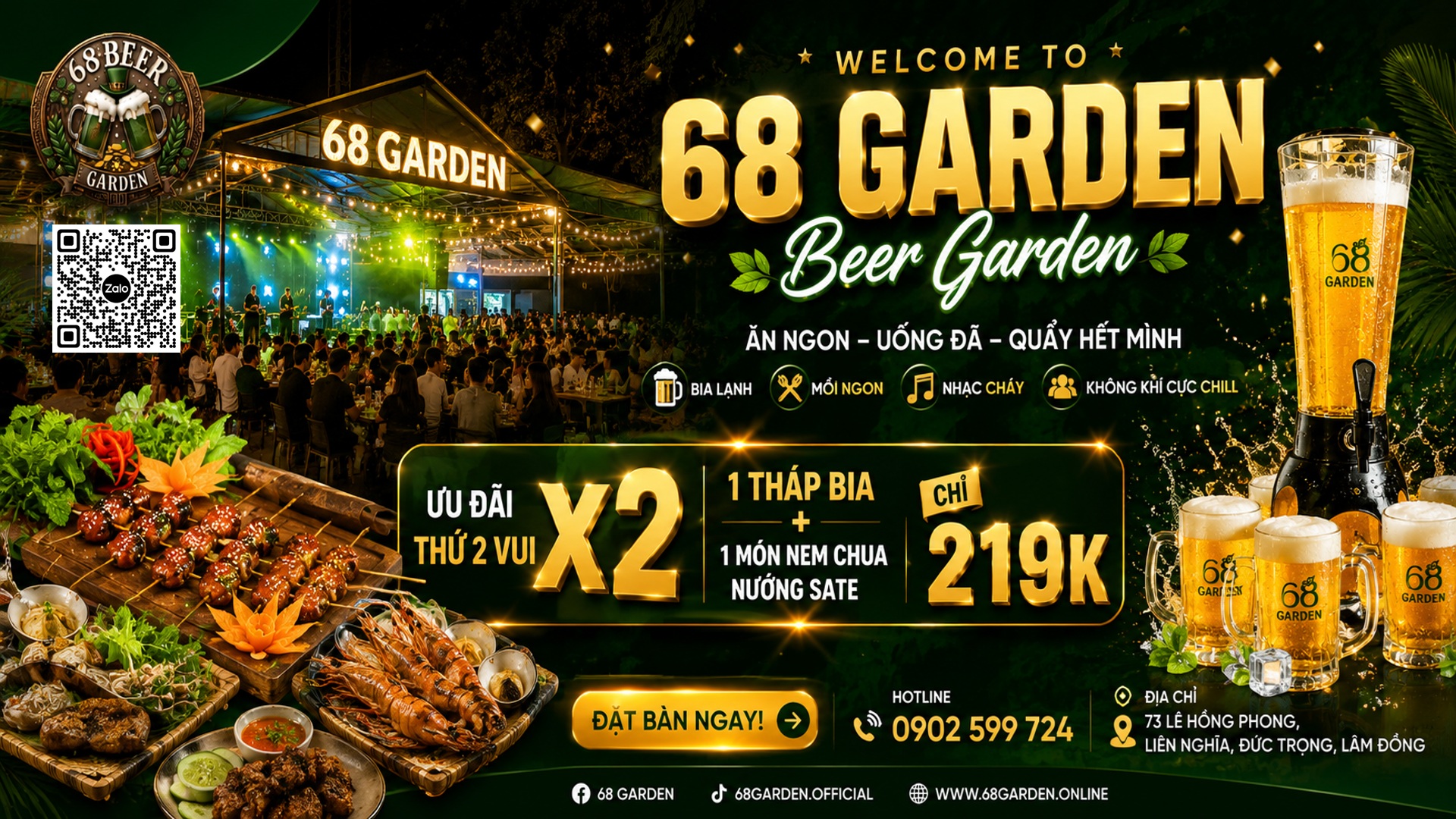 Banner Event Tháp Bia 68 Garden Tặng Thứ 2