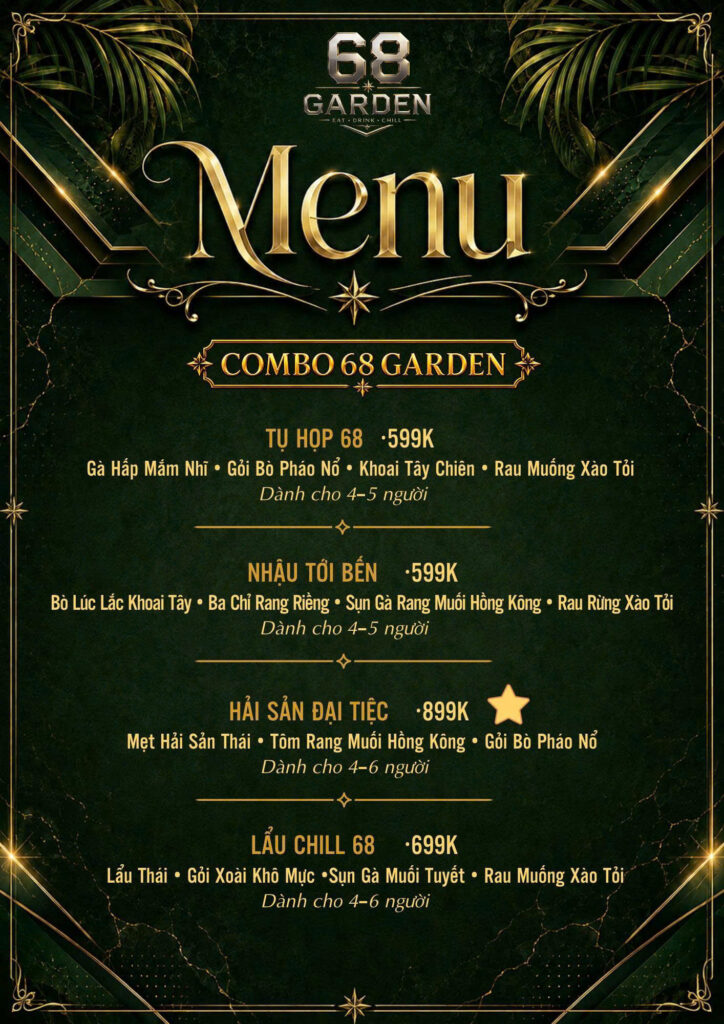 Menu Thực Đơn 68 Garden Sân Vườn Booking Đặt Bàn (10)