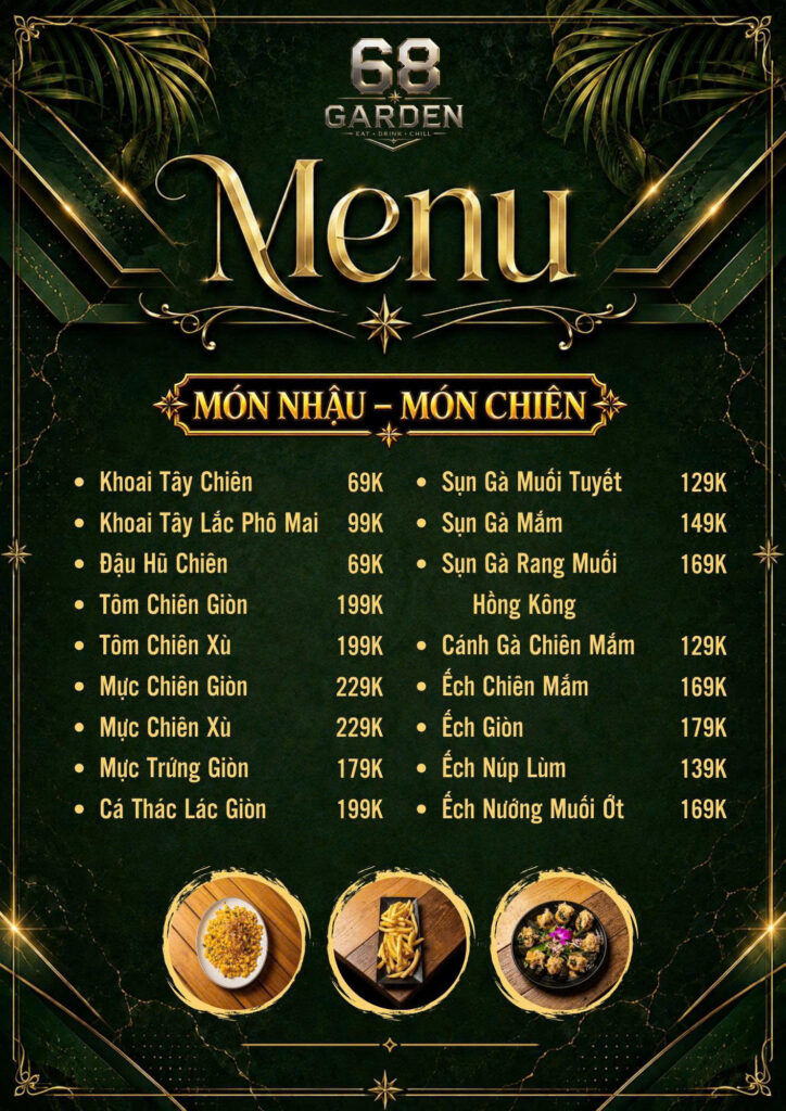 Menu Thực Đơn 68 Garden Sân Vườn Booking Đặt Bàn (3)