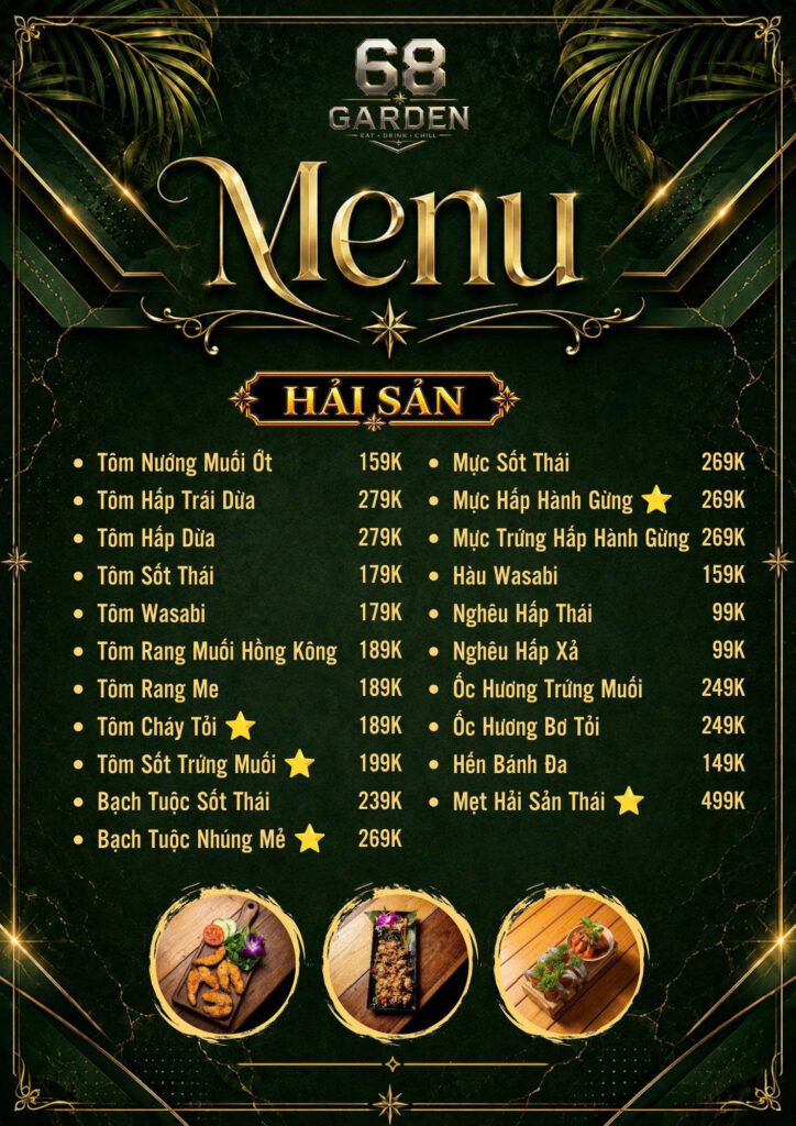 Menu Thực Đơn 68 Garden Sân Vườn Booking Đặt Bàn (4)