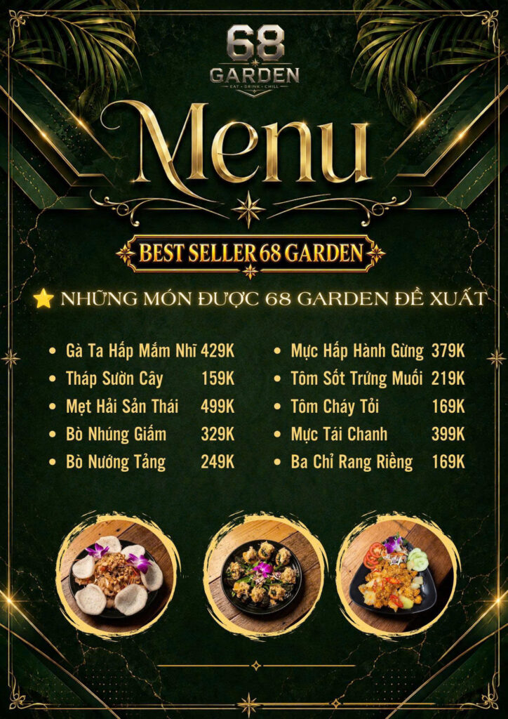 Menu Thực Đơn 68 Garden Sân Vườn Booking Đặt Bàn (8)